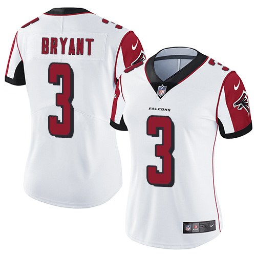 Nike Falcons #3 Matt Bryant White Women's Stitched NFL Vapor Untouchable Limited Jersey - Click Image to Close